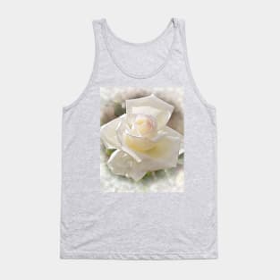 White Rose Bloom In Watercolor Tank Top